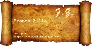 Franta Zilia névjegykártya